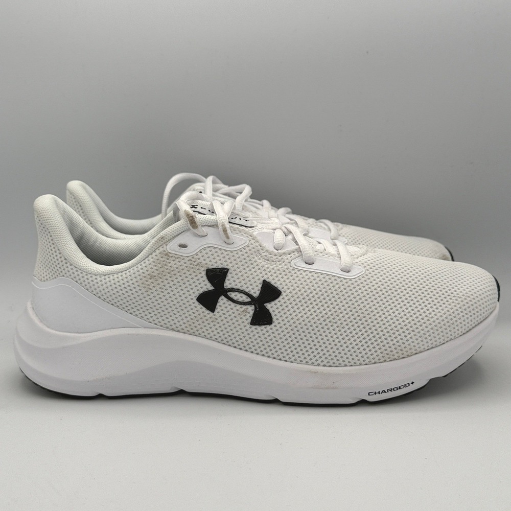 Under Armour Charged Pursuit 4 Shoes Mens 9.5 White Running Shoes 3028254-100